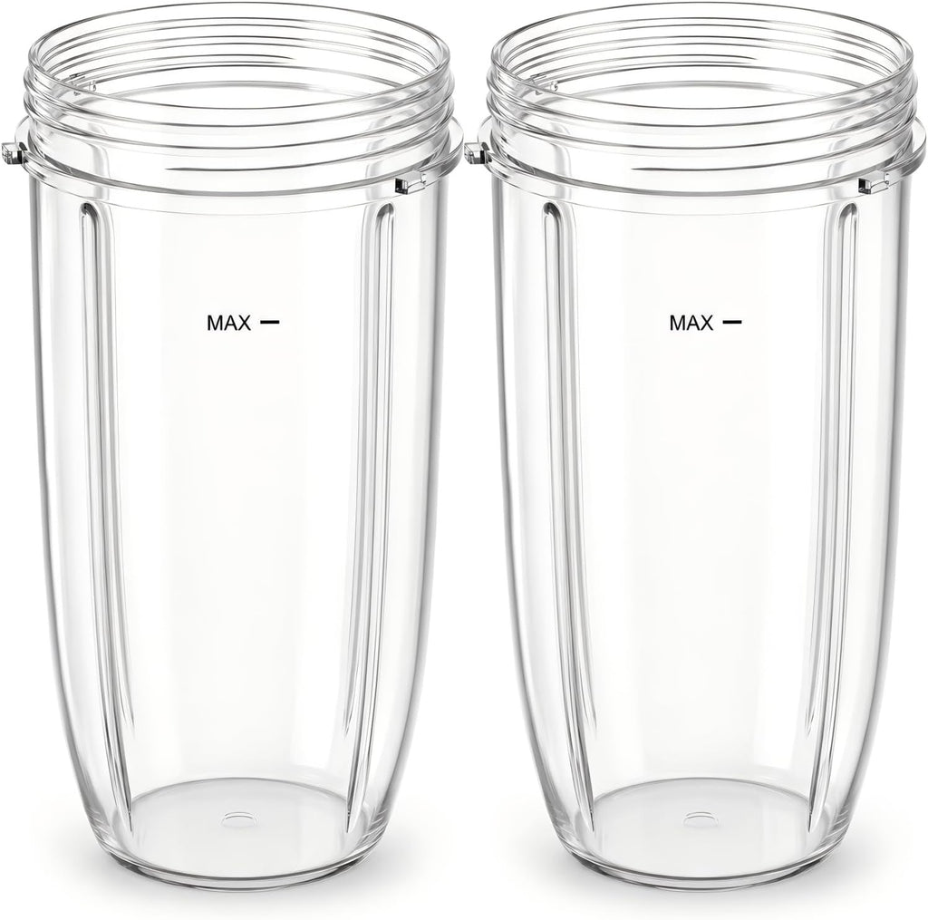 Vasos de Repuesto Licuadora NutriBullet 945 ml Compatible 600w y 900w (2 unidades)