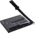 ISDIR Cortador de papel guillotina de 12 pulgadas con barra de presión integrada - Base de metal resistente, capacidad de 12 hojas, guía magnética y protector de seguridad - Recortadora de precisión