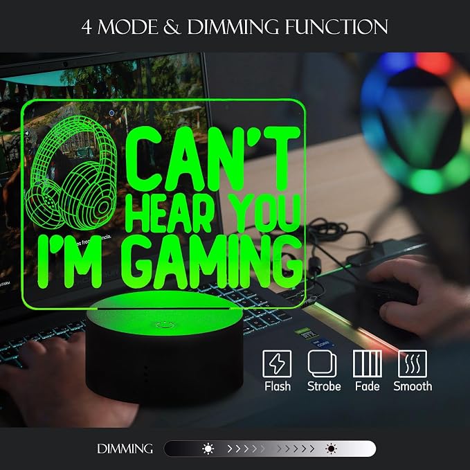 Lámpara LED Gaming 3D CHY – Iluminación Decorativa para Sala de Juegos y Escritorio