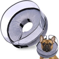 TALLA L-Cono de perro, cono de perro inflable después de la cirugía para razas pequeñas y medianas, collar de cirugía suave con protector anti-lamido mejorado para mascotas, collar de dona protector
