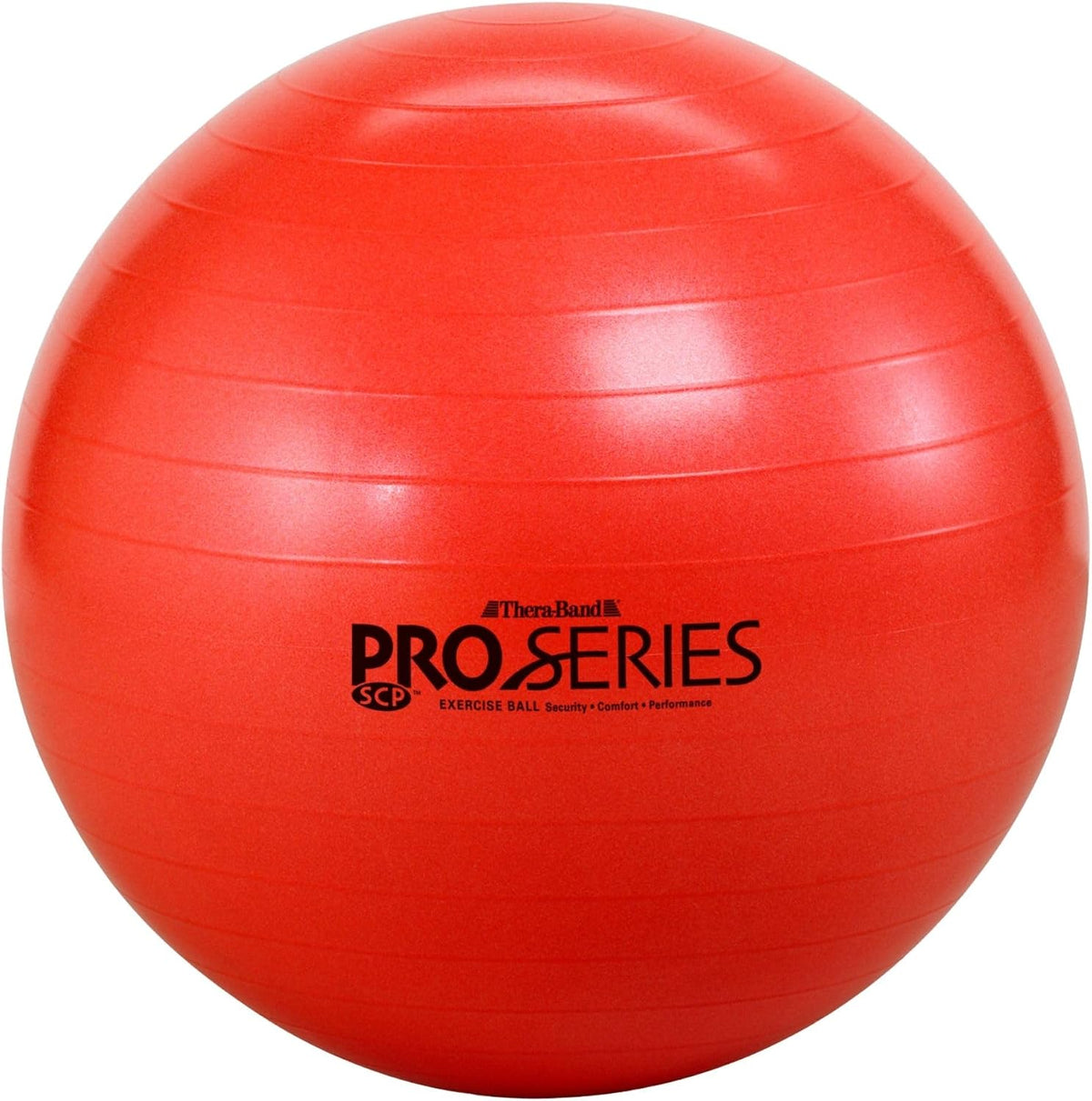 Balón de ejercicio THERABAND Pro Series, balón de estabilidad rojo de 56 cm (22") para usuarios de 1,55 m a 1,68 m (5'1"), balón antiexplosivo para yoga y pilates, entrenador de equilibrio y core, para atletas en el gimnasio y en casa.