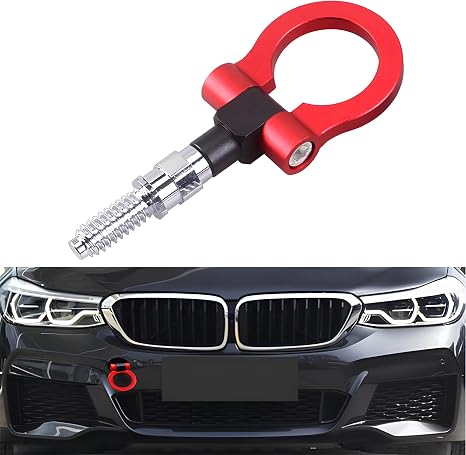 Heart Horse Gancho de remolque universal de carreras para B-mw 1 3 5 Series E39 E70 E71 E81 E82 E88 E90 E91 E92 E93, Auto Aluminio Anillo de remolque para Auto