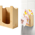 CRAKTH Dispensador de toallitas de bambú para montaje en pared, soporte para caja de toallitas para baño, cocina, sala de estar, contenedor de almacenamiento para pañuelos faciales, toalla facial Visita la tienda de CRAKTH