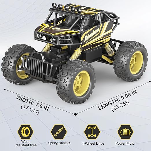 Coches RC rápidos GUOKAI para adultos y niños, camión RC todoterreno 4WD de 2.4 GHz a escala 1:14, de alta velocidad, con control remoto y carcasa metálica. Juguetes y regalos de coches RC eléctricos para niños y niñas.