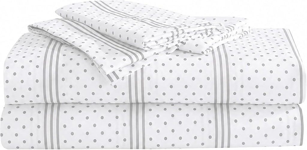 Betsey Johnson - Sábanas para cama tamaño Queen, ropa de cama suave y ligera, resistente a la decoloración y a las arrugas (puntos y rayas, tamaño Queen)