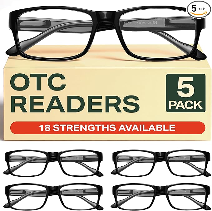 ⚠️ CONTIENE 4 LENTES | Gaoye Gafas de lectura profesionales para todo el día, lectores de computadora con protección de luz azul, paquete económico