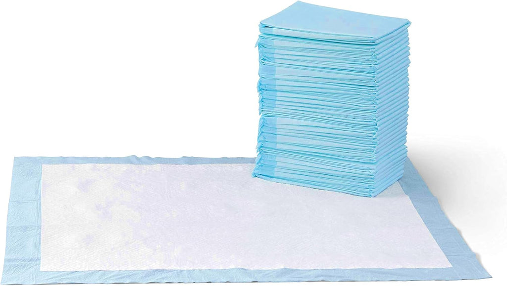 Amazon Basics Almohadillas de Entrenamiento para Perros a Prueba de Fugas | Diseno de 5 Capas de Secado Rapido | Extra Grande 28x34 Pulgadas | 40 Unidades