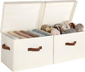 Cajas de almacenamiento de tela StorageWorks con tapa, caja de almacenamiento grande con tapa
