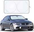 Negro y Gris - Parasol Parabrisas Carro EcoNour, Bloquea 99% Calor, Universal Carros SUVs Camiones, 163 x 81 cm