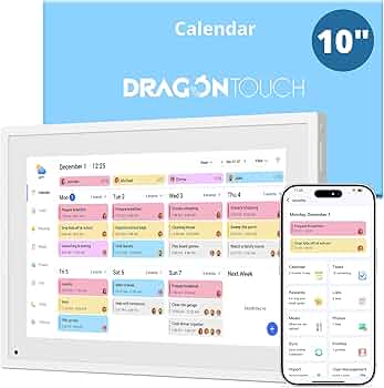 Calendario Digital Táctil 10 Pulgadas – Planificador Familiar Inteligente con Control por App