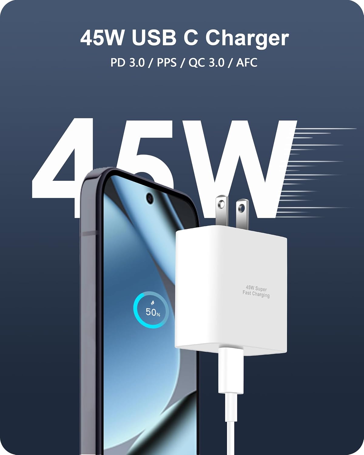 Cargador rápido USB C de 45 W para Google Pixel 10 9 8 7 6 5 4 Pro XL Fold | Paquete de 2, cargador para teléfono Pixel de carga súper rápida tipo C, con cable USB-C de 1,8 m/3 m de largo, para sofá, cama, oficina y accesorios de viaje.