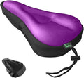 Zacro Cojín de asiento de bicicleta, funda acolchada de gel para asiento de bicicleta para hombres y mujeres, cómodo, asiento de bicicleta extrasuave compatible con sillines de bicicleta de pelotón