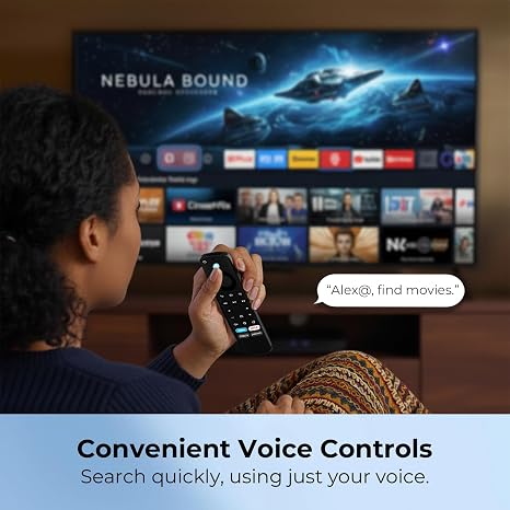 Control Remoto de Repuesto para Fire Smart TV | Compatible con Insignia, Toshiba, TCL, Hisense | Control de Voz y Configuración Simple