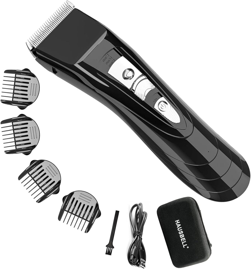 HAUSBELL Máquina Cortadora de Cabello Inalámbrica Recargable | 4 Posiciones Ajustables | Kit Profesional con Estuche