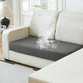 NAISI Waterproof Couch Cushion Covers Thick Velvet Fabric Washable Sofa Slipcovers 1 Piece Individual Sectional Couch Covers with Elastic Bottom(1 PC for 2-Seat Cushion or Loveseat,Grey)