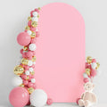 Wokceer 2,2 m (7,2 pies) Cubierta de fondo para arco de boda, spandex, rosa, cubierta de arco redonda Chiara Arches para decoración de bodas, fiestas de cumpleaños, baby showers, ceremonias y banquetes