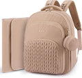 LOVEVOOK Panalera Mochila con Cambiador | Bolsa de Bebe Impermeable con Hebillas para Coche | Estuche para Chupon y Bolsillos Termicos, Caqui