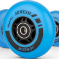 AOWESM Inline Skate Wheels 80mm 76mm 72mm 85a Outdoor Indoor Black Blue Red Roller Hockey Blades Replacement Wheels w/Bearings ABEC-9 and Floating Spacers (4-Pack) (Blue, 72mm)