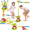 Pobaiyi Juguete Musical 5 en 1 con Anillos y Lanzacohetes | Juego de Saltar con Control Remoto, Esquivar Obstaculos | Interior y Exterior para Ninos de 4 a 13 Anos