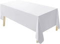 UBICON Mantel de Mezcla de Algodón Blanco 60 x 102 Pulgadas – Resistente a Arrugas para Banquetes y Restaurantes