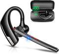 Auriculares Bluetooth New Bee, auriculares inalámbricos Bluetooth para celular con estuche de carga de 500 mAh, 80 horas de reproducción, V5.2, micrófono dual, cancelación de ruido, manos libres, ideales para la oficina y para conducir.