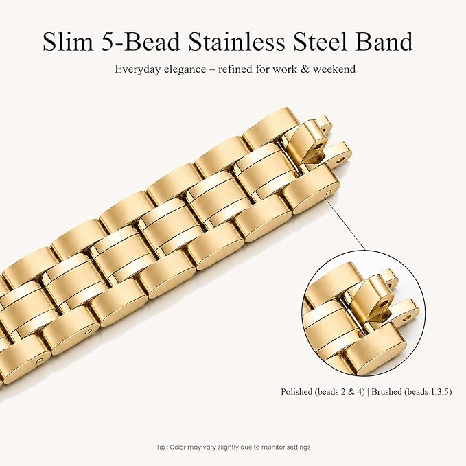 STIROLL Correa de Repuesto Delgada Compatible para Apple Watch 38mm 40mm 41mm 42mm (Series 11 10), Pulsera de Metal de Acero Inoxidable para Hombres y Mujeres para iWatch Ultra SE Series 9 8 7 6 5 4 3