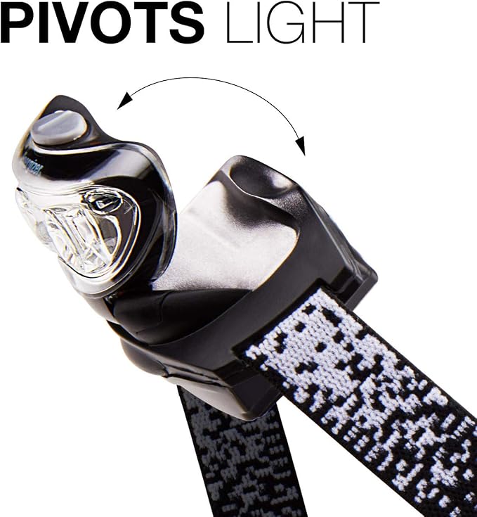Energizer Linterna Frontal LED, Luz Frontal Cabeza, Camping, Deporte, 60 Lumenes, Pilas