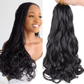 Extensiones de Cabello Xtrend 14 Pulgadas 9 Paquetes | French Curly Braiding Hair Prealargado, Rizos Sueltos para Trenzas Crochet | Sintético, Negro Natural 1B