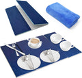 USADO-0510sker Tapete de Secado de Piedra Grande para Cocina | Diatomea de Secado Rapido, Plegable | 40x48cm Azul Real