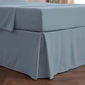 Mellanni Bed Skirt Queen Size - Bed Skirting - 15-Inch Tailored Drop Pleated Dust Ruffle - Hotel Luxury Bedding - Wrinkle, Fade, Stain Resistant - 1 Bedskirt (Queen, Blue Hydrangea)