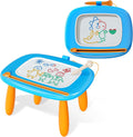 Pizarra magnética Kikidex, juguetes para niñas pequeñas de 1 a 3 años, bloc de dibujo para garabatear, juguetes educativos y de aprendizaje para bebés y niños de 1, 2 y 3 años, regalo de cumpleaños (azul claro).