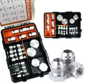 Kit de 70 tapas y tapones de manguera hidráulica (le faltan 2 piezas), kit surtido de tapones y tapones JIC de 37°, kit adaptador de sello resistente con roscas de precisión, juego de montaje de campana de acero