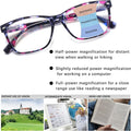 Gafas de lectura progresivas multifocales para mujer con bloqueo de luz azul, bisagra de resorte, estampado y lector de ordenador.