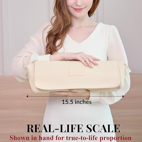 Bolsa Organizadora para Herramientas de Cabello Aerotrunk – Tapete Resistente al Calor, Gran Capacidad, Beige
