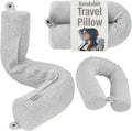 Almohada de viaje Dot&Dot Twist de espuma viscoelástica para avión, coche y hogar, almohada cervical de viaje para dormir, almohada de avión para soporte de cuello, barbilla, zona lumbar y piernas, almohada cervical ajustable y flexible