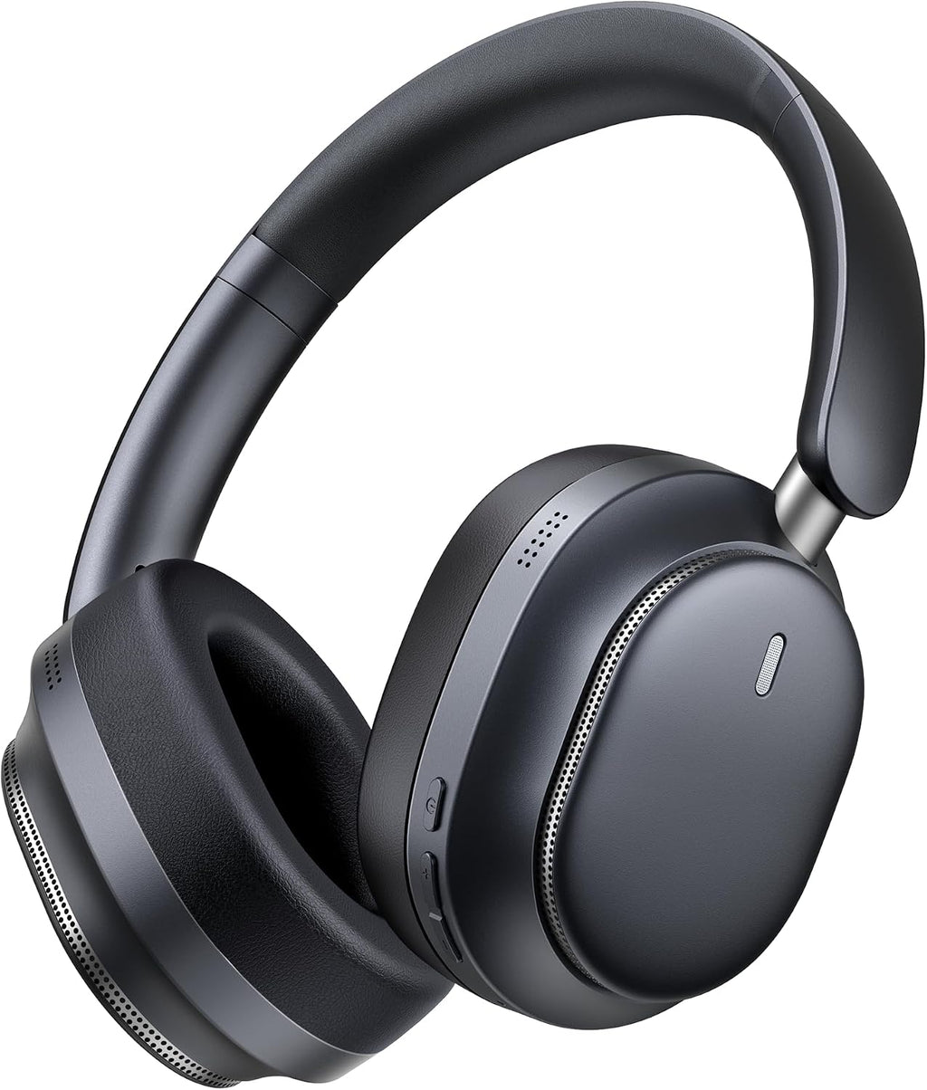 Pointcinco Audífonos con Cancelación de Ruido Híbrida | Over Ear Bluetooth 6.0 Inalámbricos | 80h de Batería | Graves Profundos | Plegables para Viaje | Negro