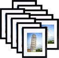 Set de 10 Marcos para Fotos 8x10 SESEAT – Portarretratos para Pared o Mesa, Negro