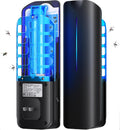 Trampa para insectos voladores enchufable, exterminador de mosquitos y polillas para interiores con luz UV nocturna de 9 W, 10 recambios de láminas adhesivas para el hogar y la oficina.