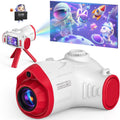 Cámara para niños con proyector, pantalla grande 1080P, grabadora de fotografía con trípode y cordón, 32 GB, videocámara para vlogs de 3 a 12 años, regalo de cumpleaños y Navidad, color blanco 