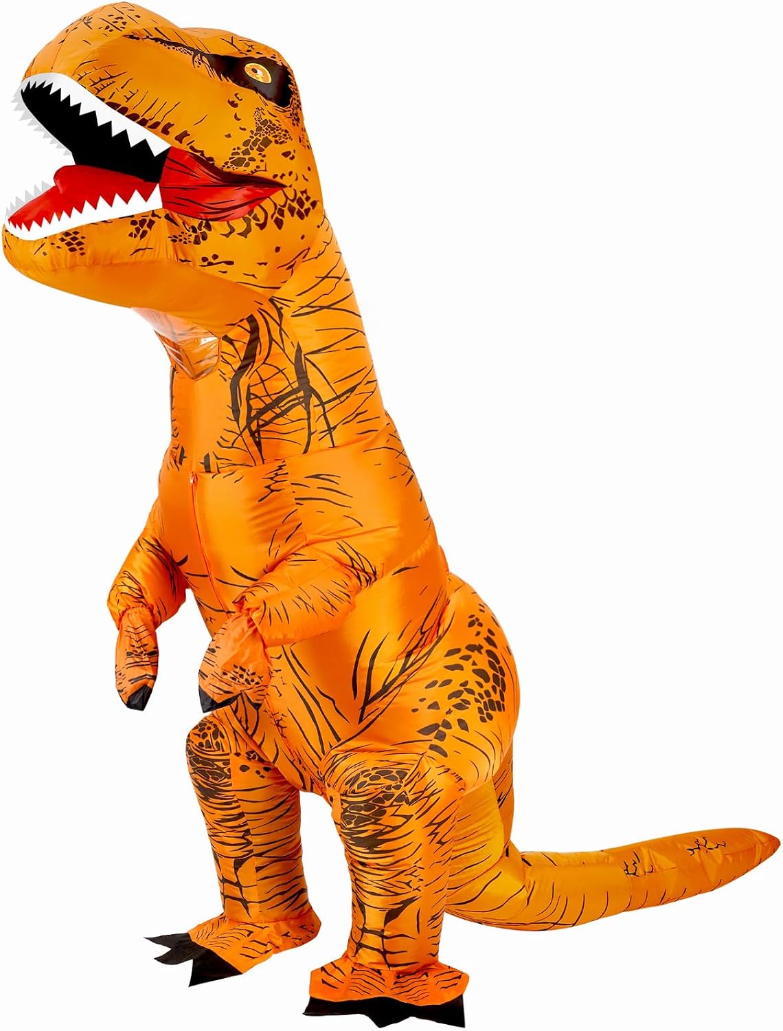 Disfraz inflable de T-Rex de viwzon, traje inflable de dinosaurio para adultos para fiestas temáticas de Halloween y cosplay, disfraz de dinosaurio, marrón
