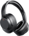 Auriculares con cancelación activa de ruido, auriculares inalámbricos Bluetooth supraaurales mejorados con micrófono ENC, sonido estéreo HiFi con graves profundos, ligeros, Bluetooth 5.4, ideales para viajes, oficina o el hogar, color negro.