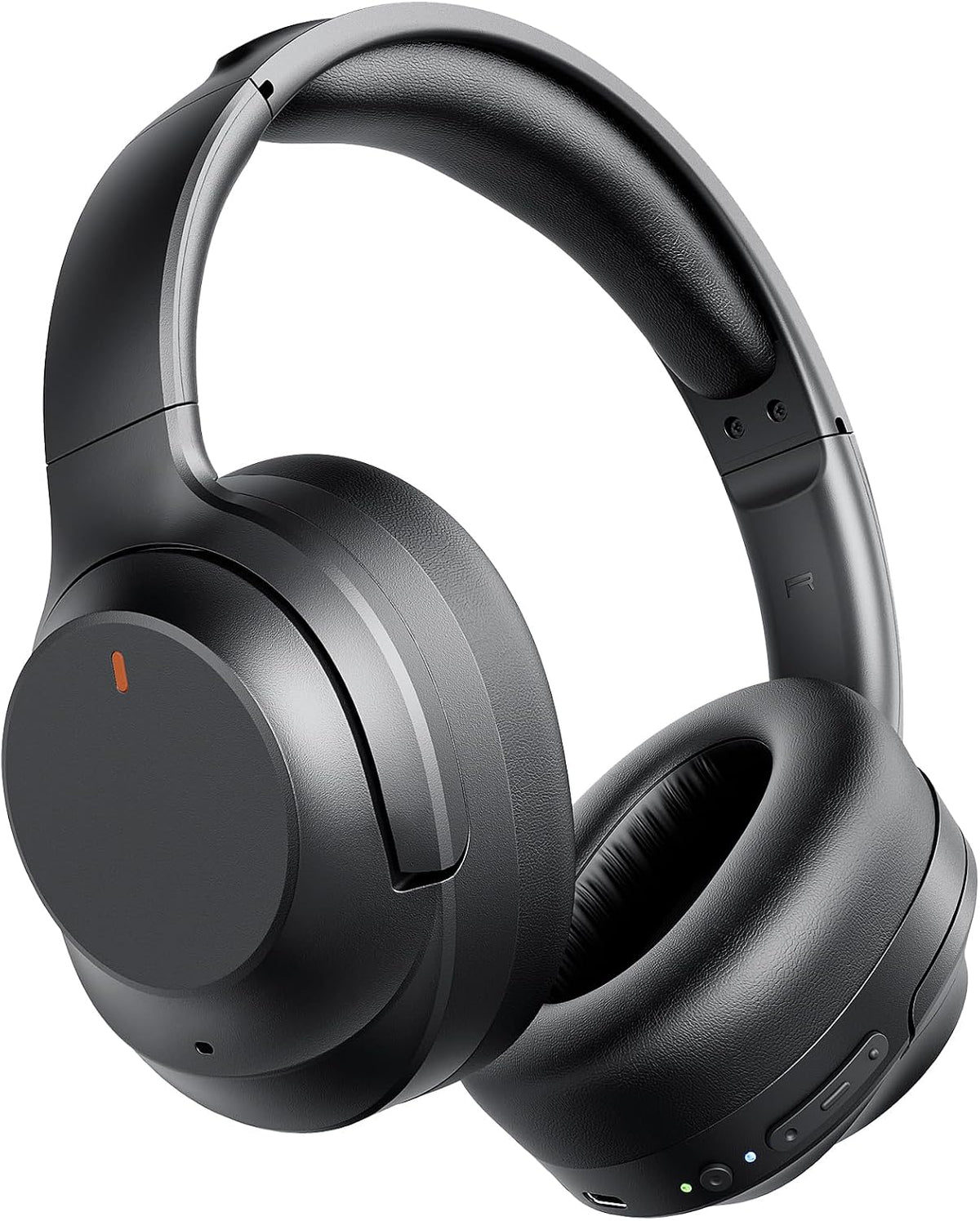 Auriculares con cancelación activa de ruido, auriculares inalámbricos Bluetooth supraaurales mejorados con micrófono ENC, sonido estéreo HiFi con graves profundos, ligeros, Bluetooth 5.4, ideales para viajes, oficina o el hogar, color negro.