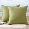 MIULEE Fundas de Cojin Decorativas para Exterior 2 Piezas | Verde Salvia Impermeables | Cuadradas 20x20 Pulgadas para Jardin, Patio y Sofa