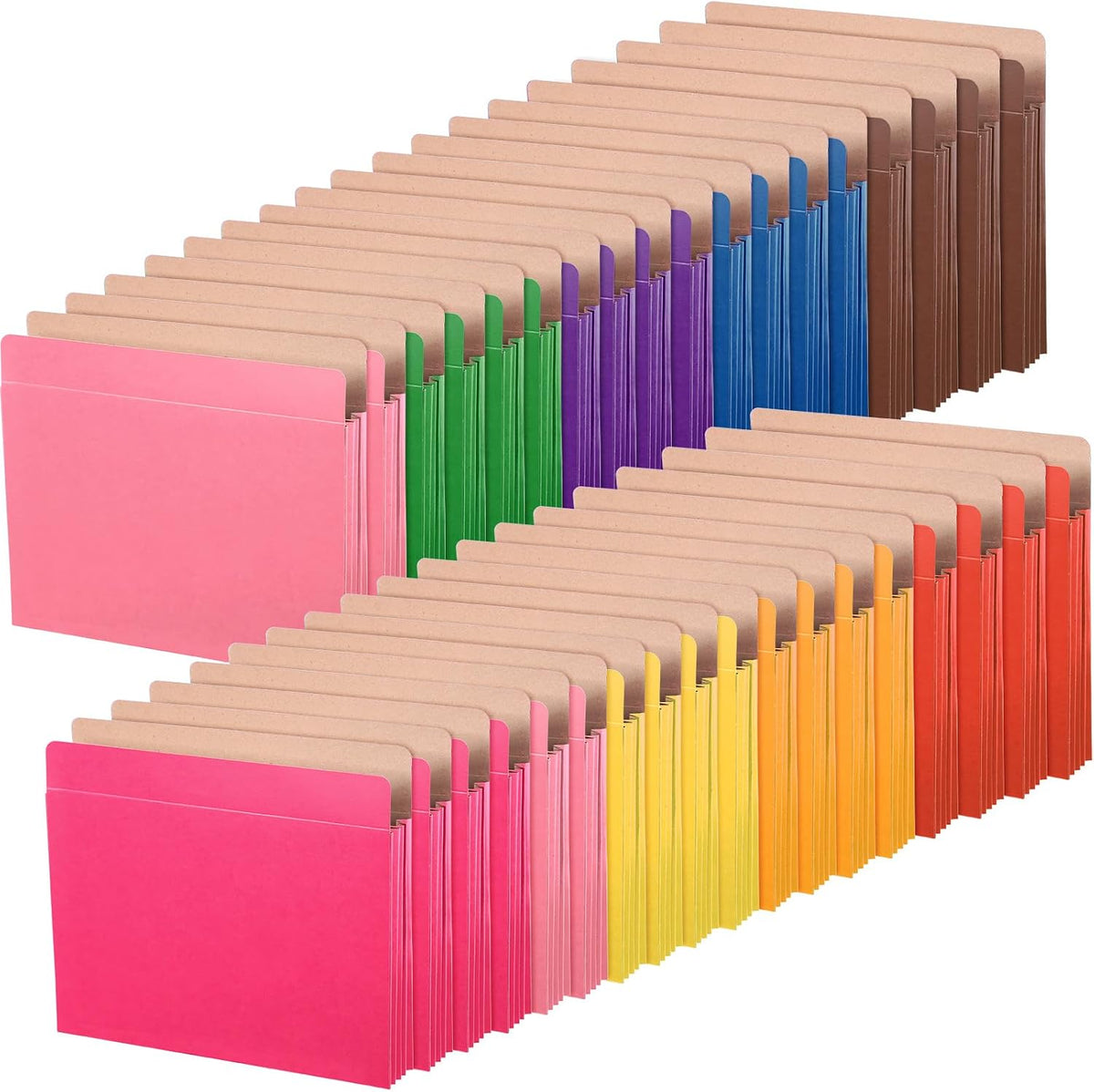 Tenceur 36 carpetas organizadoras expandibles tamaño carta, 3.5 pulgadas de expansión, carpetas de colores para oficina y escuela, 9.5 x 11.75 pulgadas, 9 colores