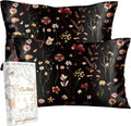 Funda de almohada de seda morera Miss Adola, paquete de 2, para cabello y piel - Tamaño King 20 x 36 pulgadas con cremallera oculta. Funda de almohada de seda suave para dormir BK Grow Flower de 19 momme para mujeres y madres.