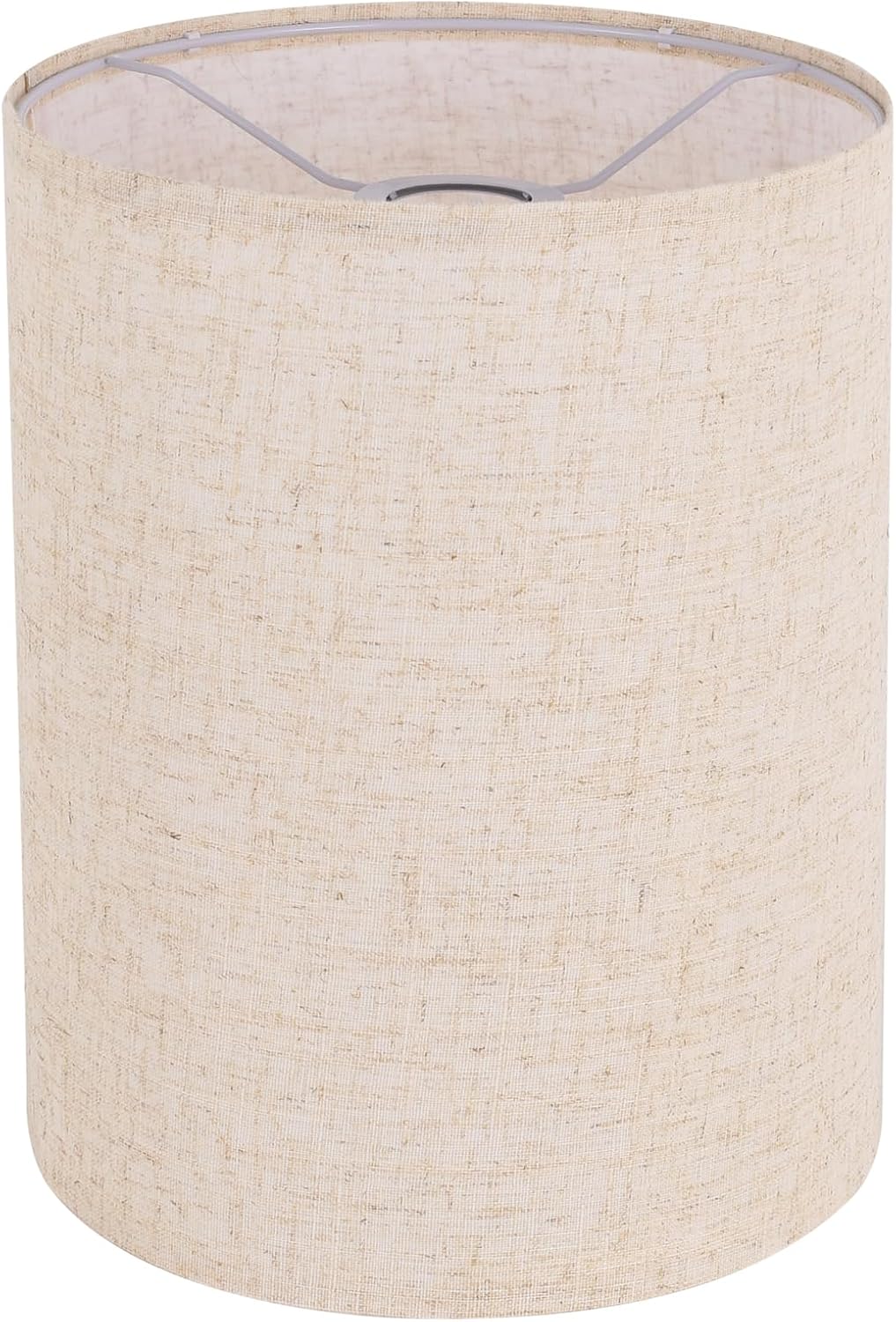 Pantalla de Lampara Tipo Tambor Alta de Lino Beige | 10 Pulgadas Superior x 10 Inferior x 13 Alta | Repuesto para Lamparas de Mesa y Piso | Artesanal | Facil Montaje ARTICULO VIENE COMO SE OBSERVA EN LA SEGUNDA IMAGEN )