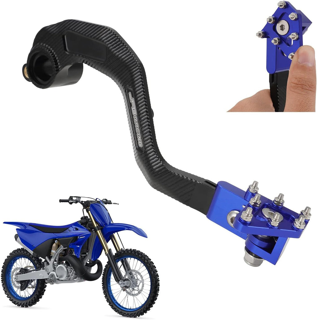 JFG RACING Pedal de Freno Trasero Plegable para Moto | CNC para WR250F YZ250F 2005 YZ125 YZ250 2005-2022 | Dirt Bike Azul | OEM 4XM-27200-21