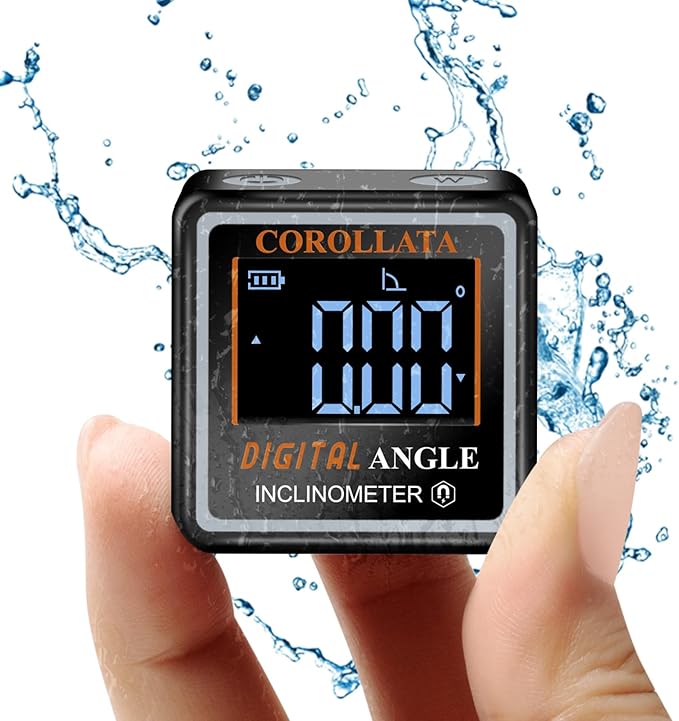 Buscador de ángulo digital ultra pequeño nivel magnético, cubo de ángulo recargable, medidor de inglete de sierra de mesa, inclinómetro electrónico transportador de 4 x 90 grados, herramienta de medición de trabajo de madera