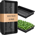 EXTYQWC 10 Bandejas para cultivo de plantas, Bandeja para plantas, Bandeja para semillas, Bandeja para plántulas, Bandeja de propagación, Bandejas para plántulas, Bandejas de plantación, Bandeja de inicio para plántulas (sin orificios de drenaje)