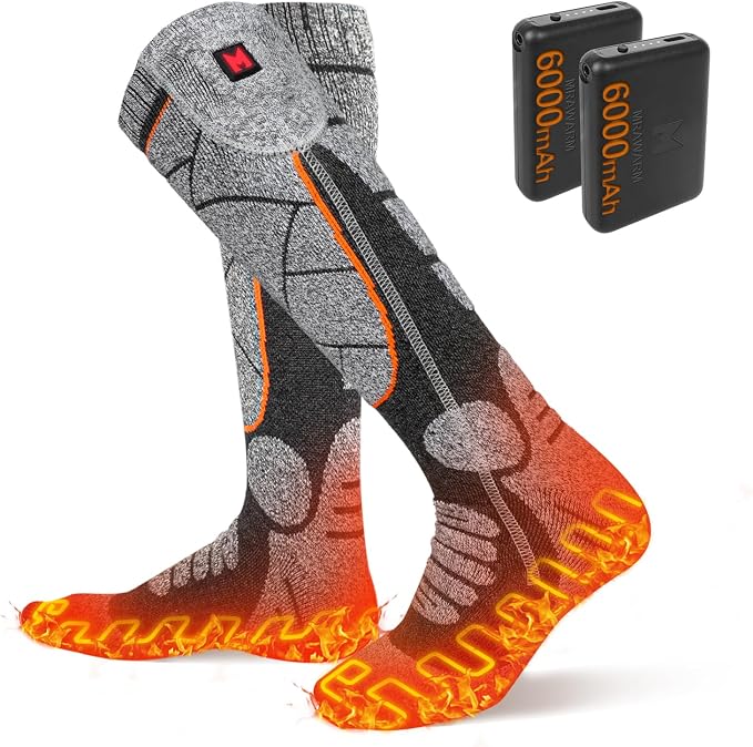 Calcetines Térmicos Recargables MRAWARM – 3 Niveles de Calor para Hombre y Mujer
